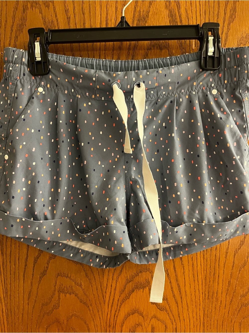 Women’s Blue Polka Dot Drawstring  Shorts 4
